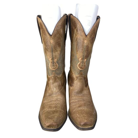 Durango Men’s Gambler Flying Guitar Brown Leather Cowboy Boot Size US 9 - Picture 7 of 10